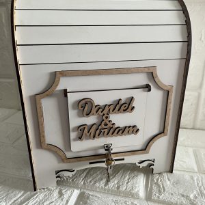 Exclusivo buzón de madera para Tarjetas de Boda personalizada - Buzón de Dinero de Regalo de Boda - Caja de Madera para Sobres de Boda